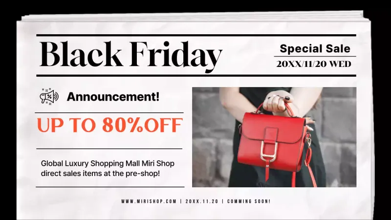 White Modern Sale Announcement YouTube Thumbnail