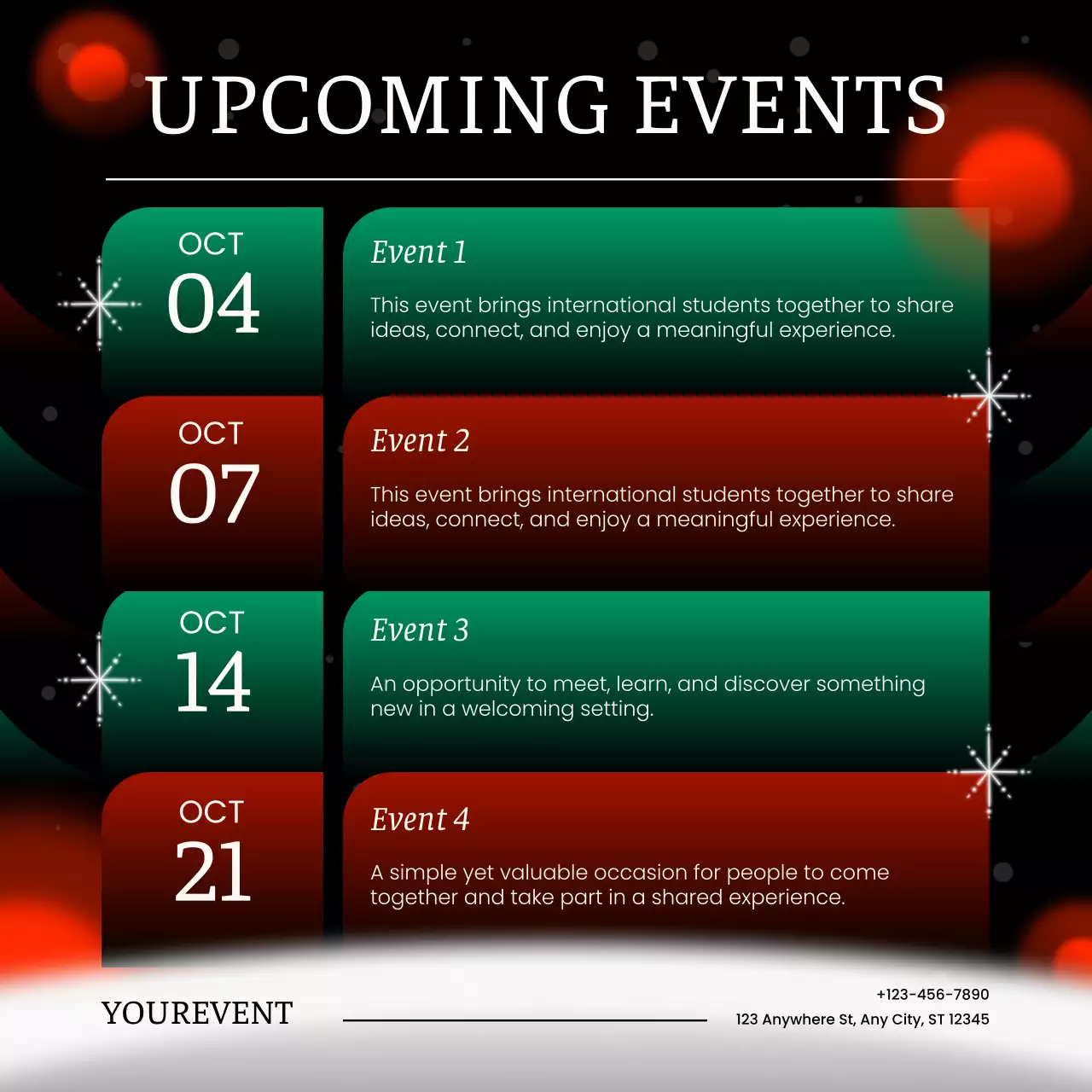 Black Modern Christmas Event Announcement Instagram Post