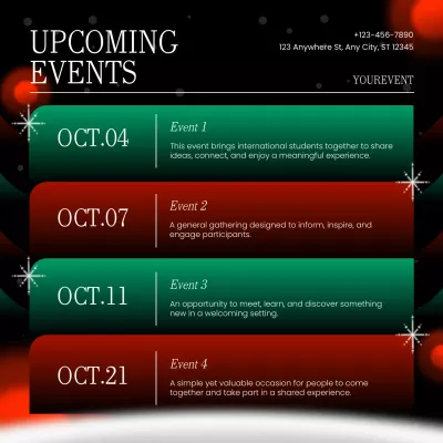 Black Modern Christmas Event Announcement Instagram Post