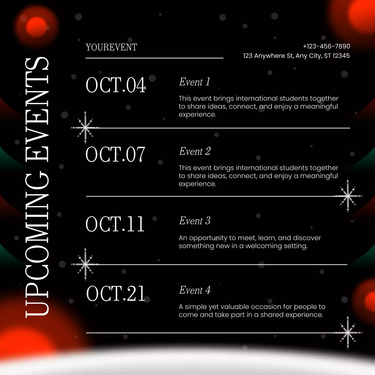 Black Modern Christmas Event Announcement Instagram Post