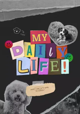 Colorful Retro Daily Diary Poster