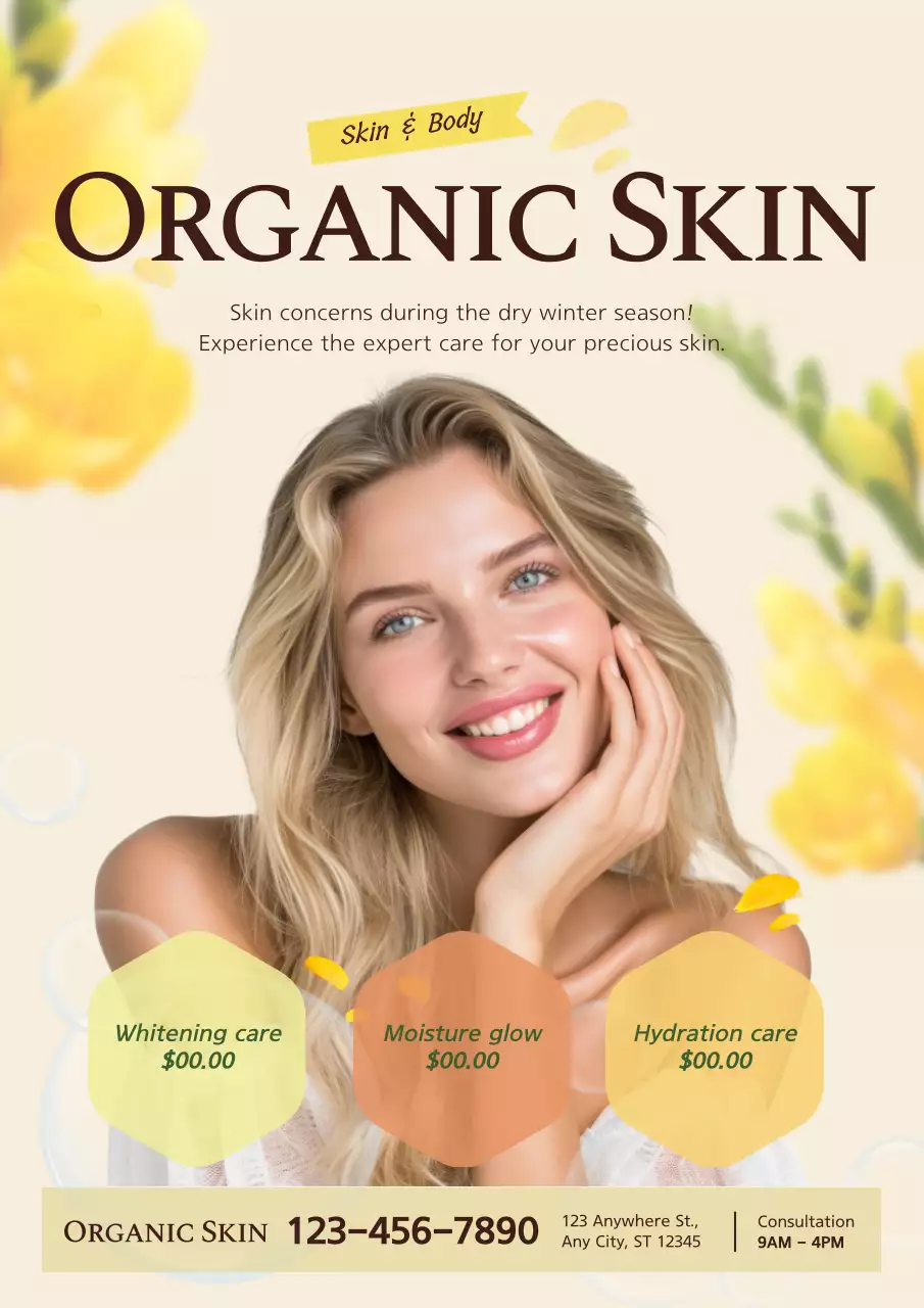 Beige Modern Skincare Promotion Poster