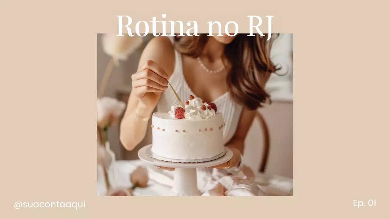 Vlog de culinária elegante em tons de bege