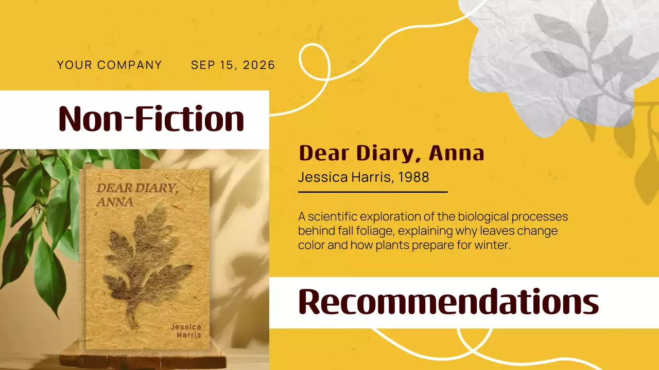 Presentasi Promosi Buku Modern Kuning