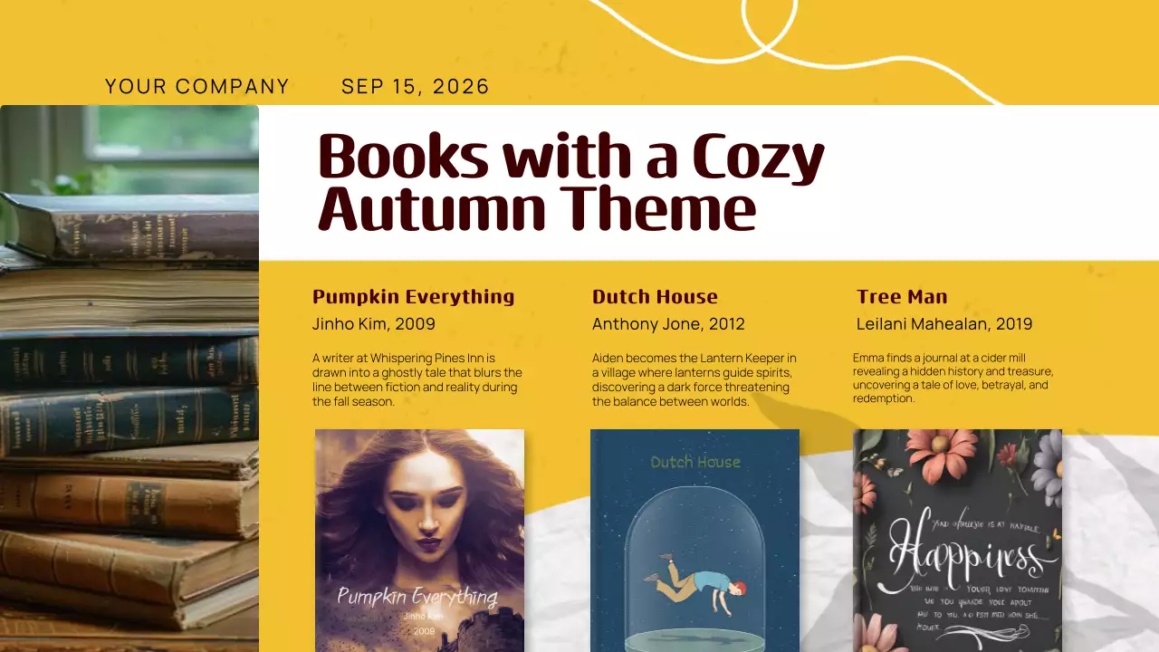 Presentasi Promosi Buku Modern Kuning