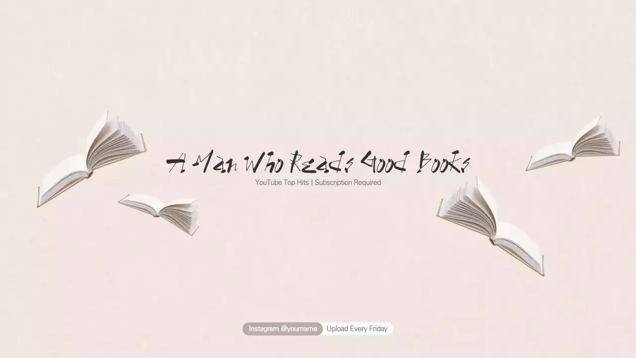 Beige Simple Book Vlog YouTube Thumbnail