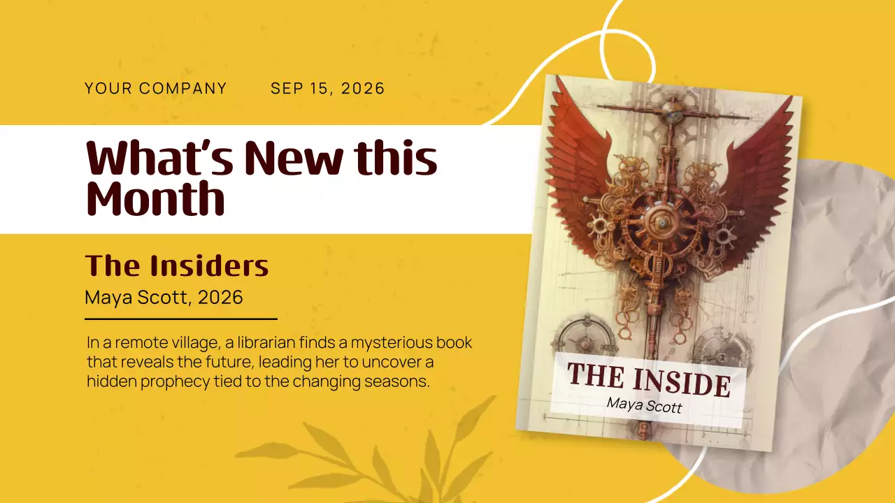 Presentasi Promosi Buku Modern Kuning