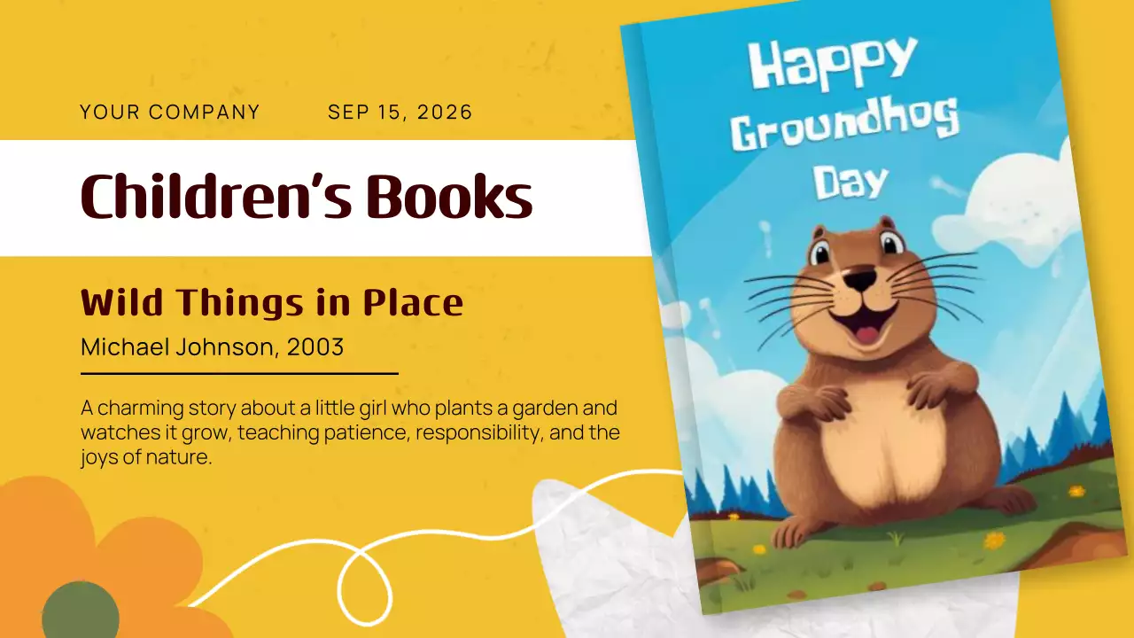 Presentasi Promosi Buku Modern Kuning