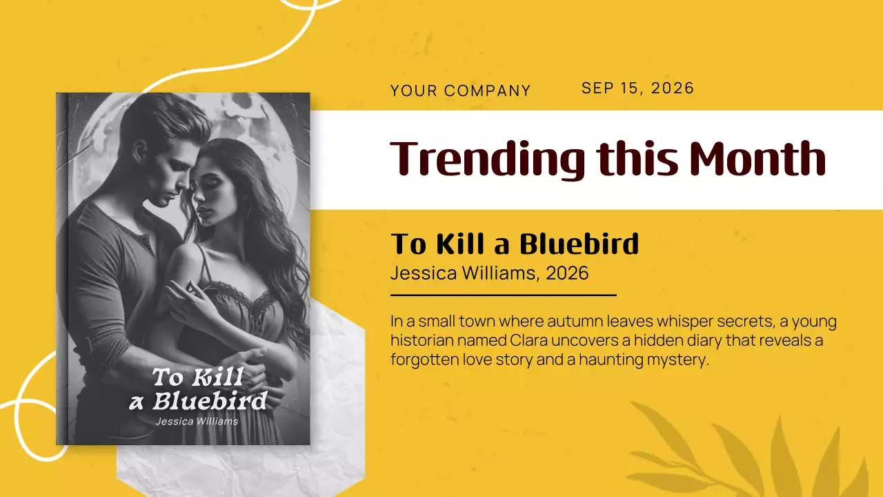 Presentasi Promosi Buku Modern Kuning