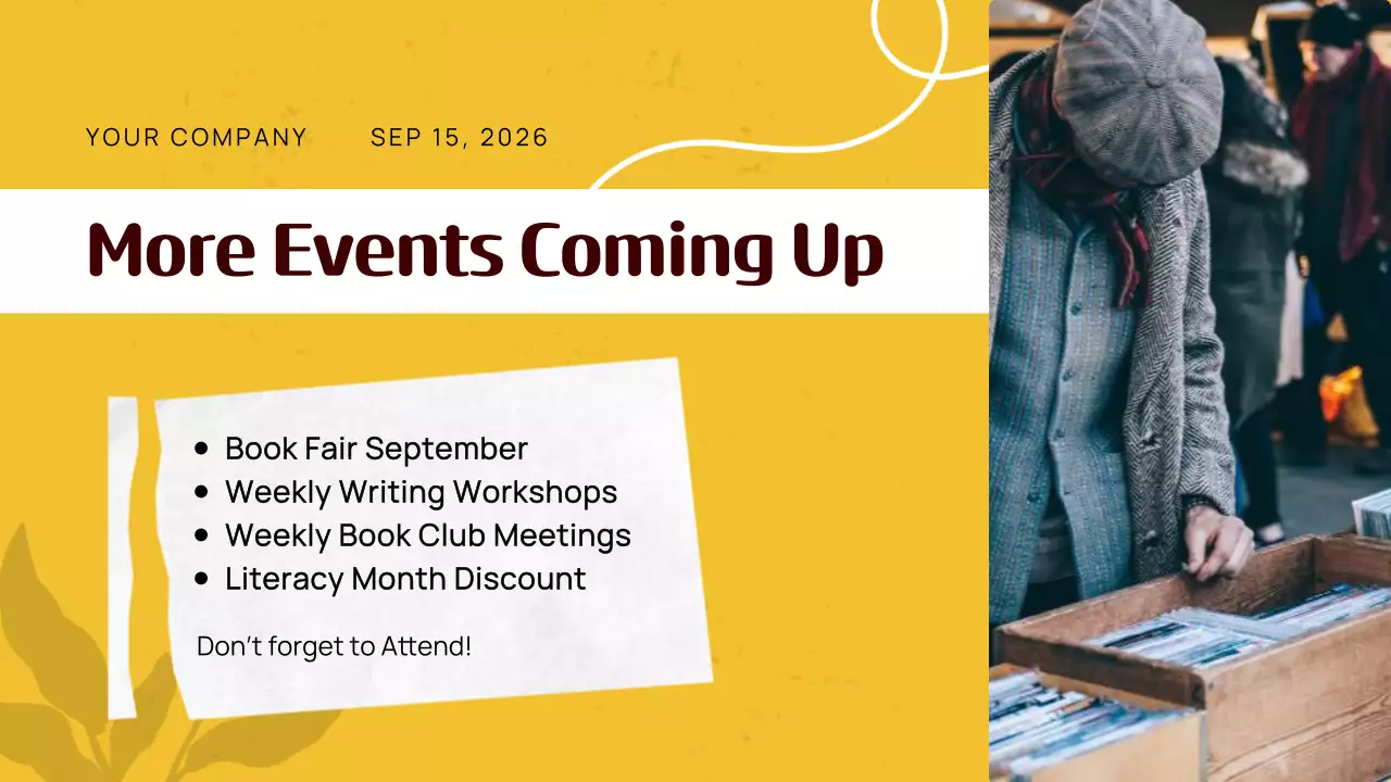 Presentasi Promosi Buku Modern Kuning