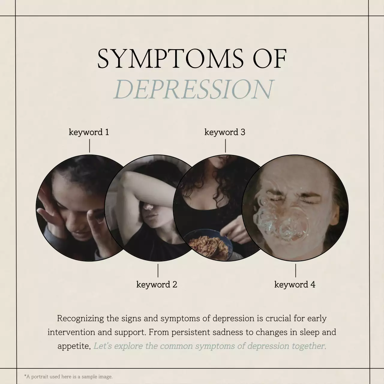 Beige Minimal Mental Health Guide Social Media Post