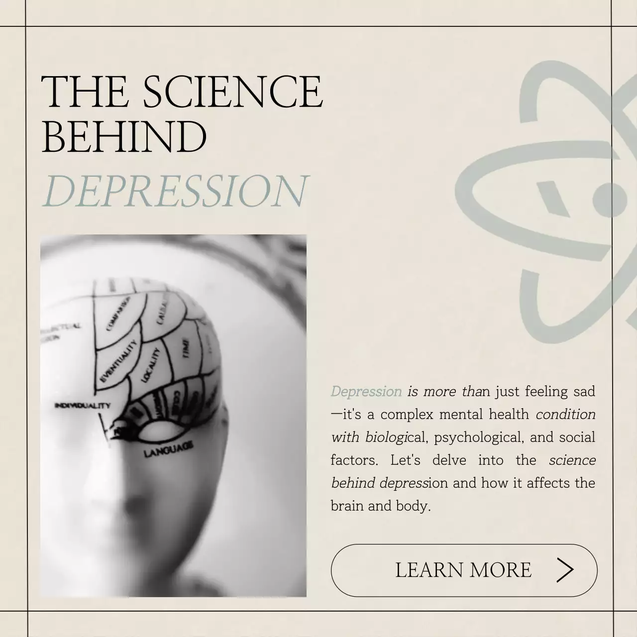 Beige Minimal Mental Health Guide Social Media Post