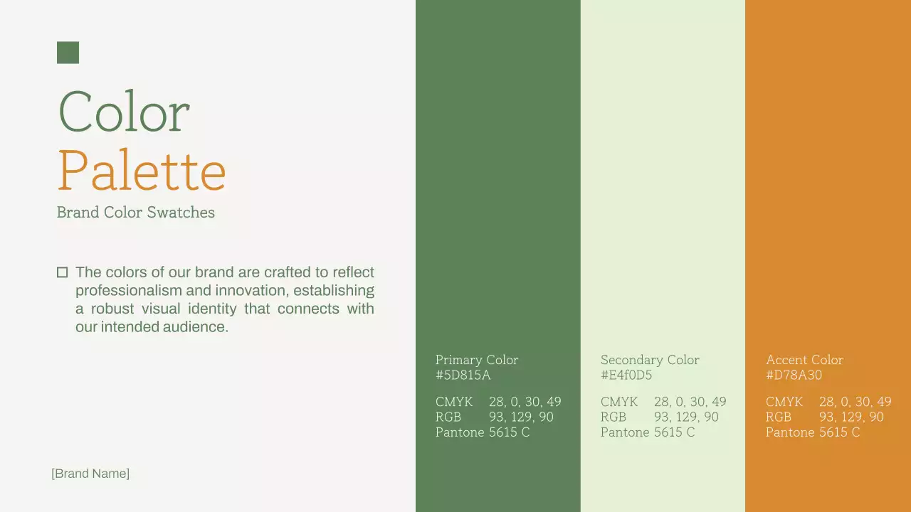Green Minimal Brand Guide Presentation