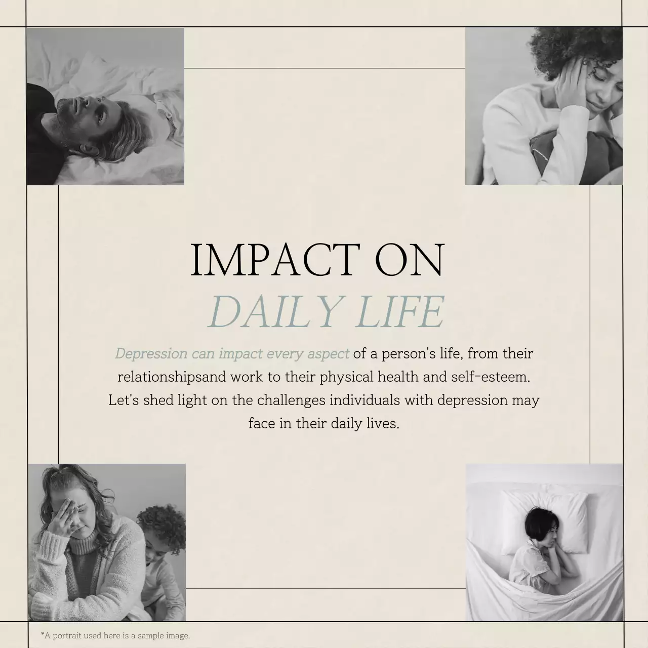 Beige Minimal Mental Health Guide Social Media Post