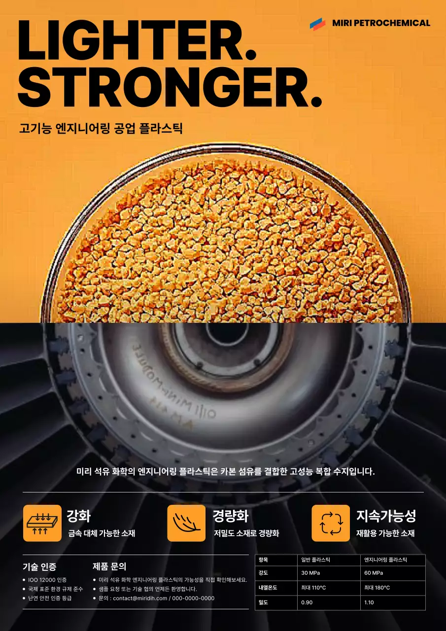 주황 모던 엔지니어링 제품 홍보