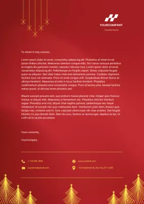 Art Deco Elegant Christmas Celebration Letterhead Poster