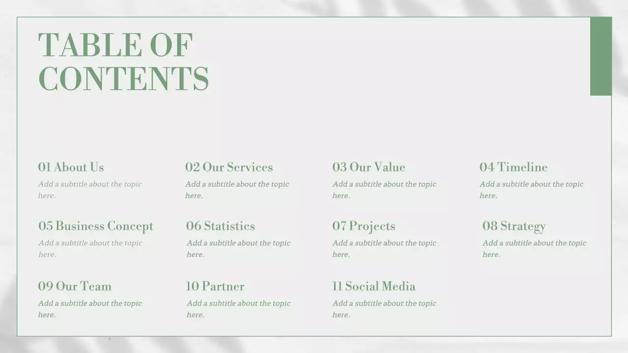 Presentasi Bisnis Minimal Hijau