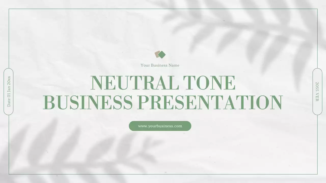 Green Minimal Business Presentation
