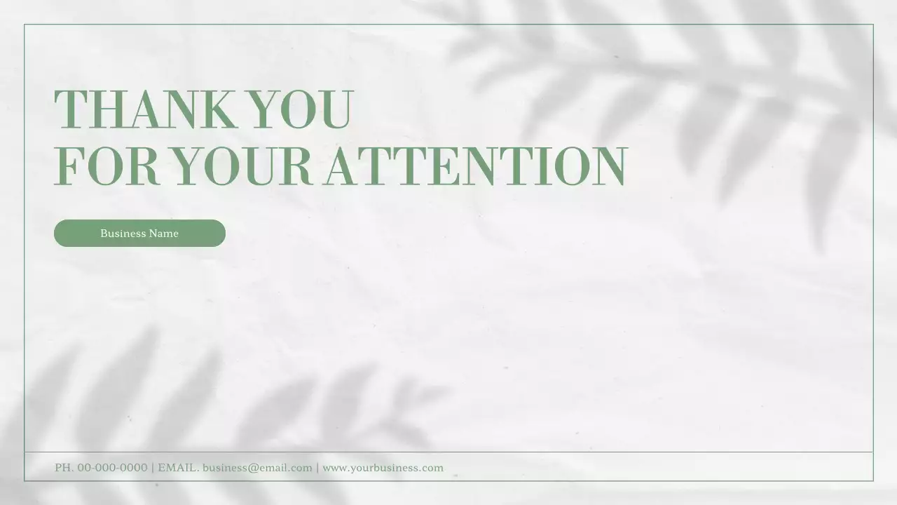 Presentasi Bisnis Minimal Hijau