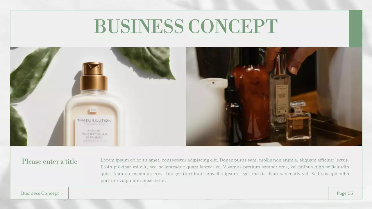 Presentasi Bisnis Minimal Hijau