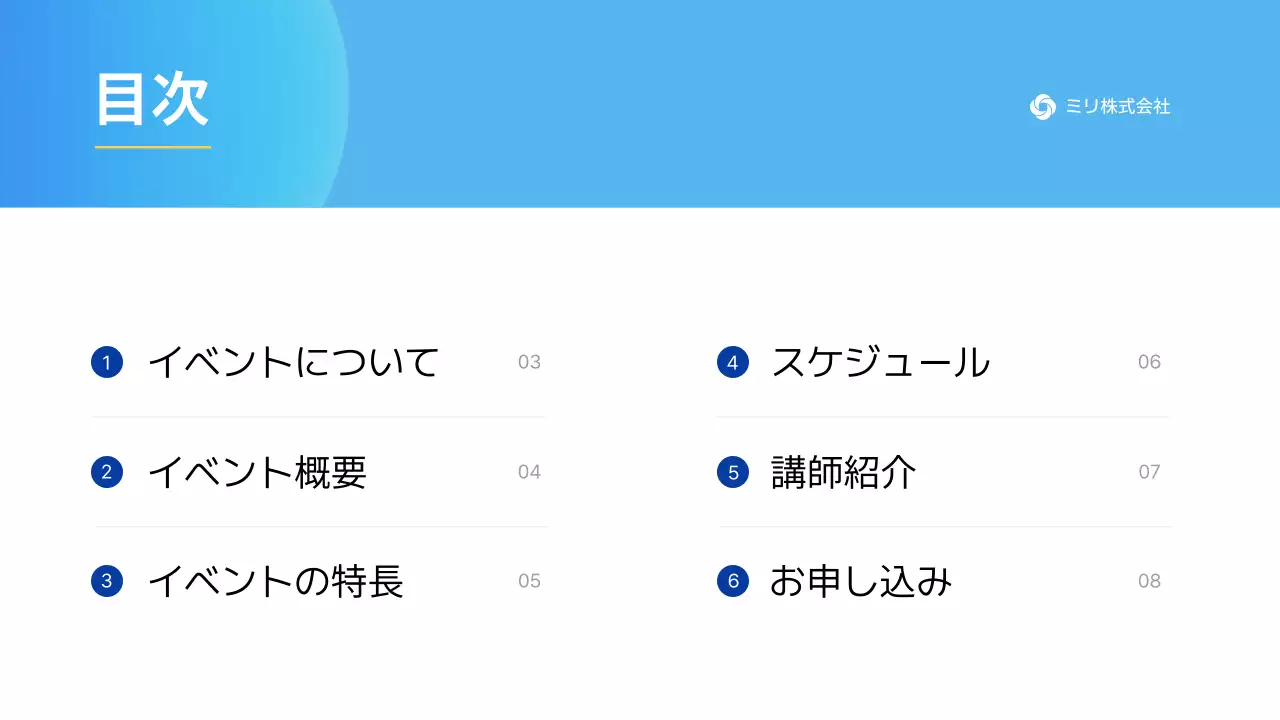青 シンプル 研修 企画書 プレゼンテーション