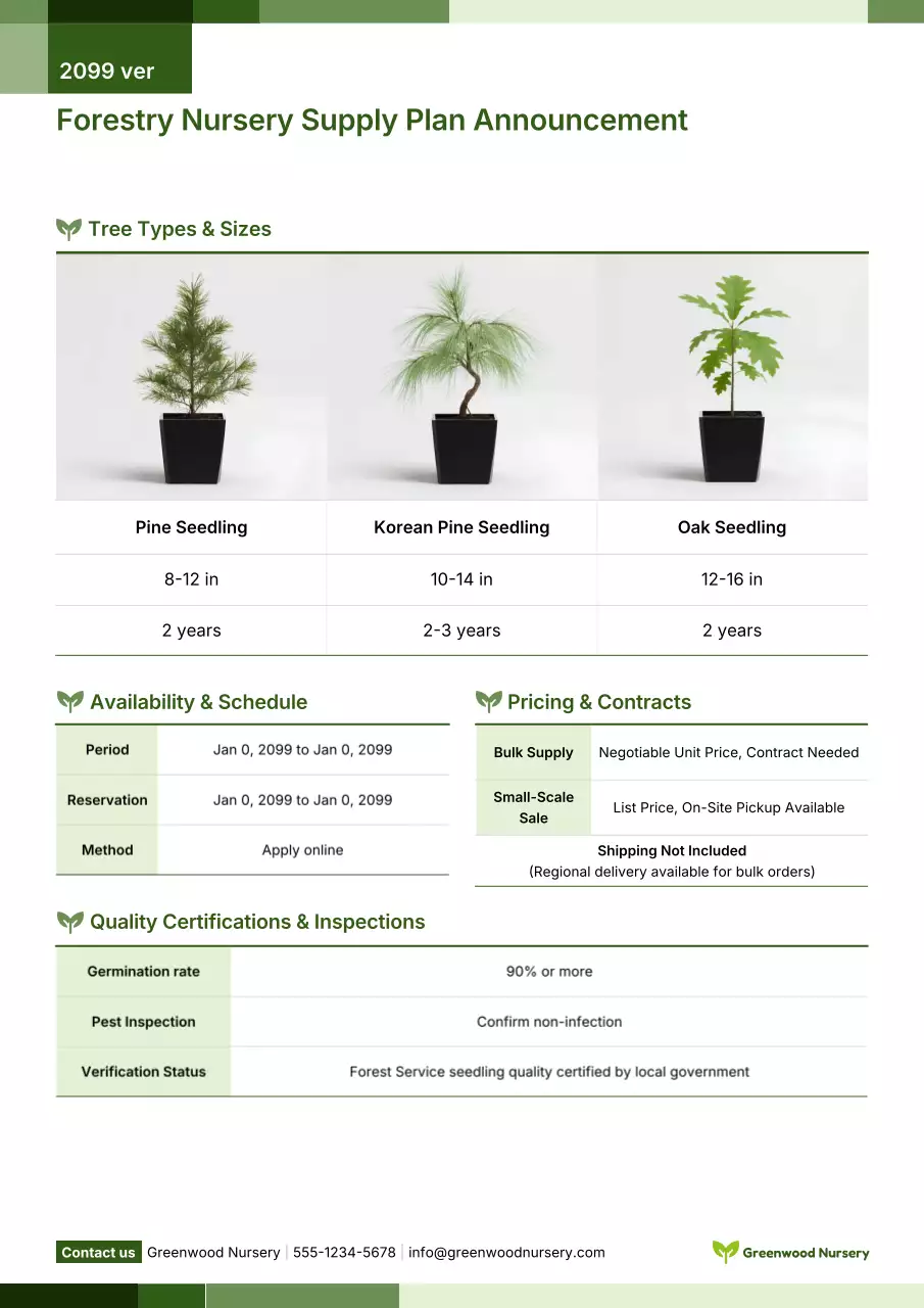 Green Professional Nursery Announcement