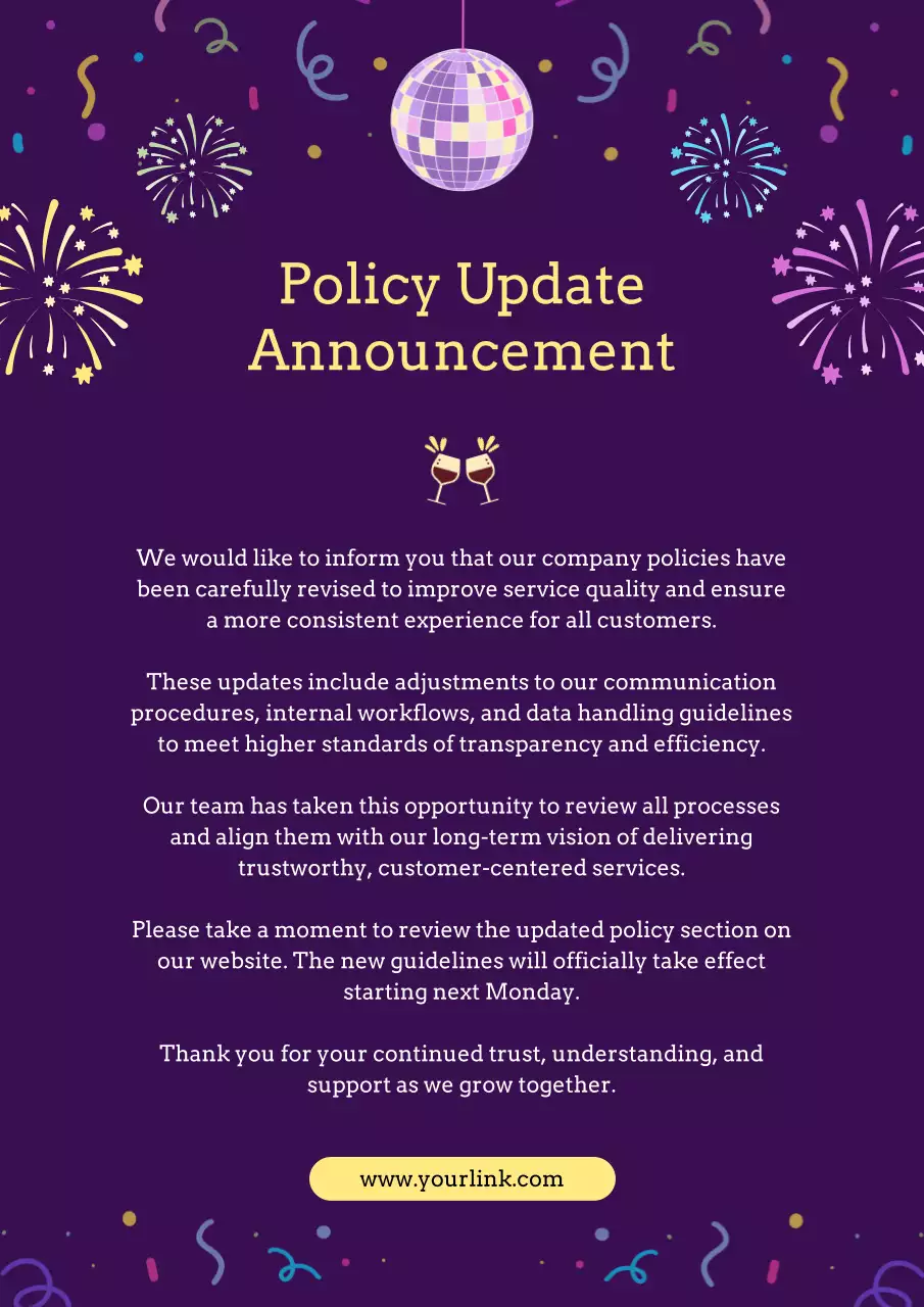 purple festive policy announcement