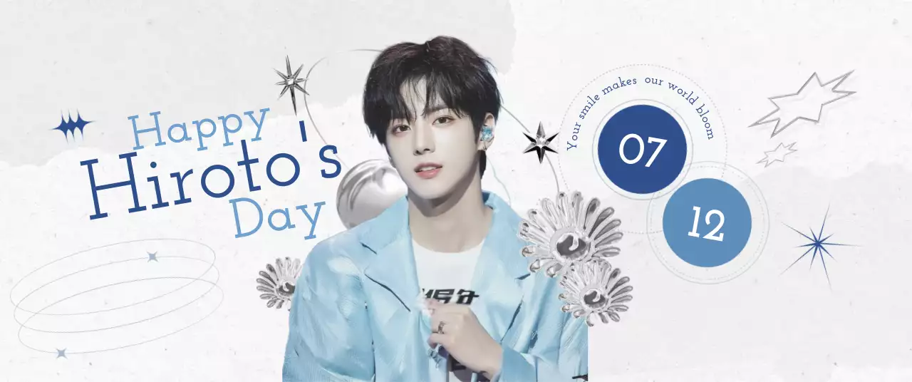 白青 シンプル 誕生日 ポスター