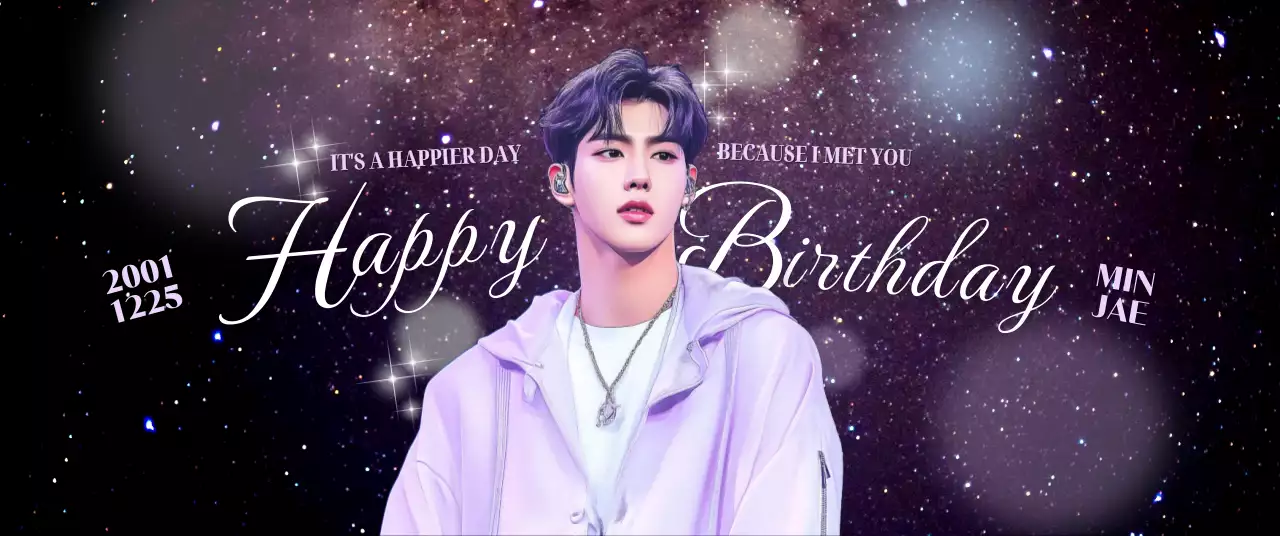 紫 ファンタジー 誕生日 ポスター