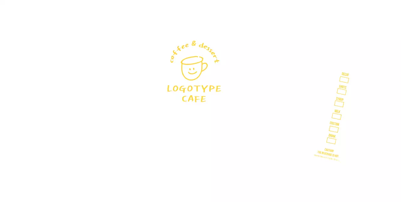 白・黄色の手描き風のイラスト