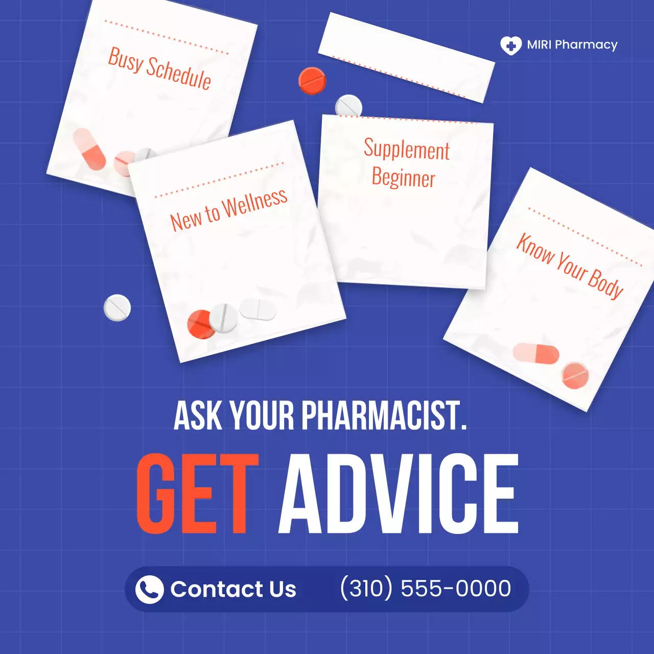 Promoção de Bem-Estar Moderno Azul