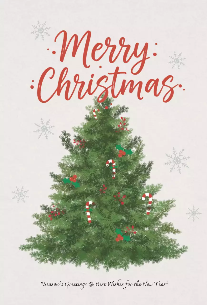 초록 클래식 크리스마스 엽서