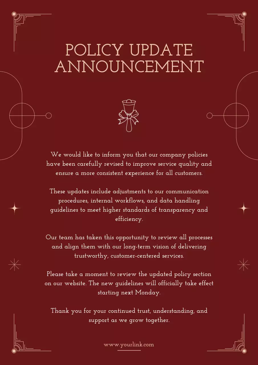 Maroon Classic Policy Announcement Poster