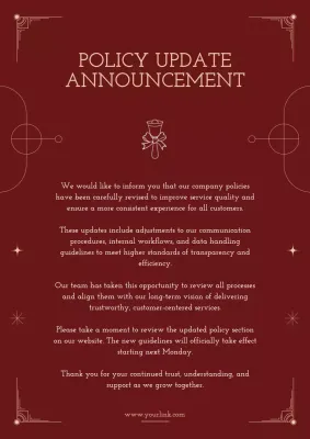 Maroon Classic Policy Announcement Poster