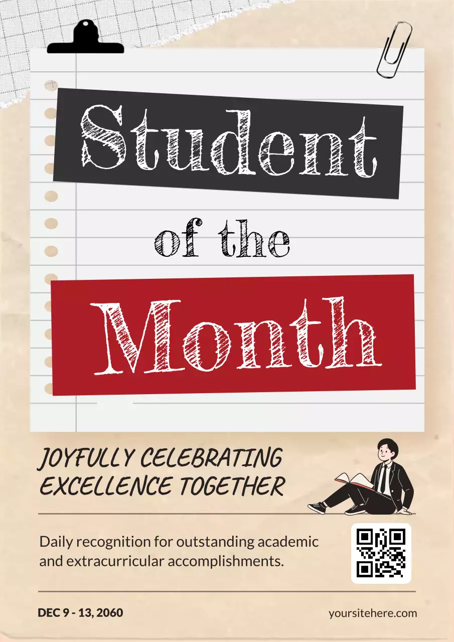 Beige Classic Education Announcement Poster