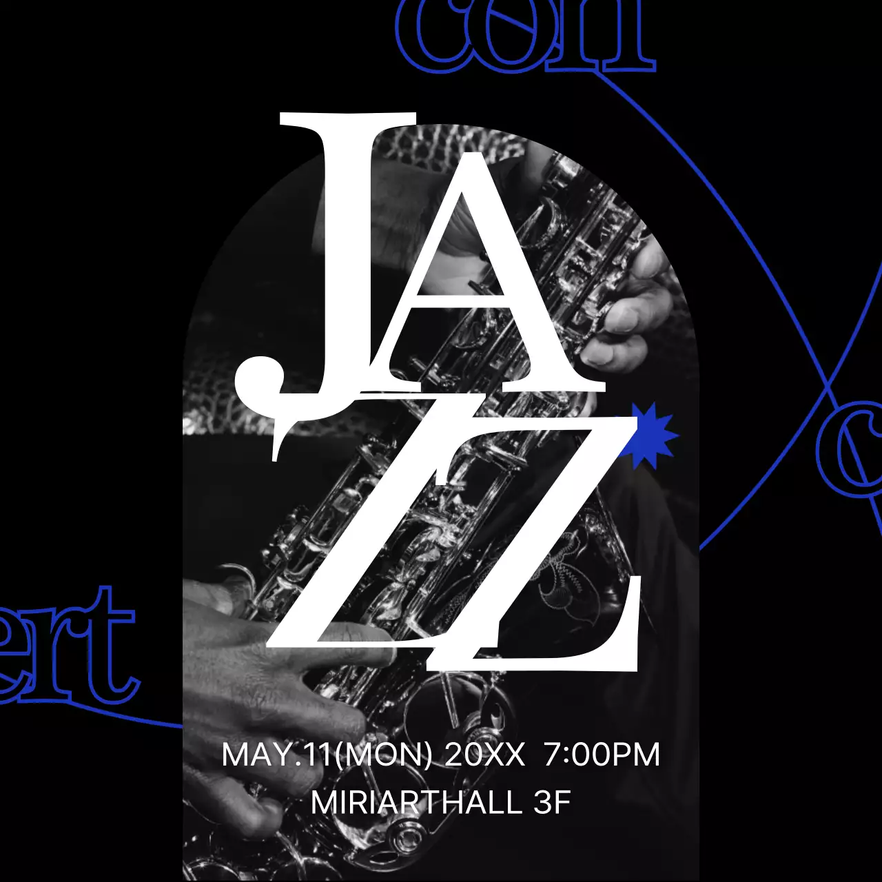Black Classic Jazz Event Social Media Post