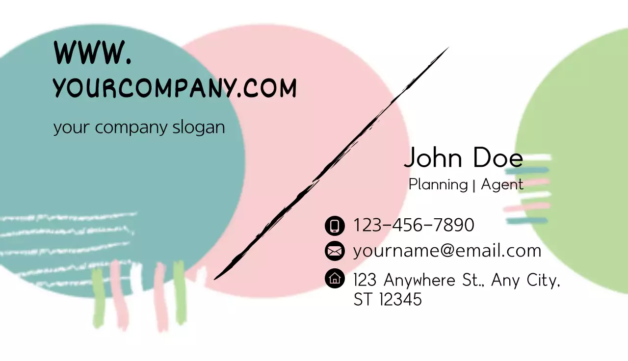Pastel Abstract Business Card