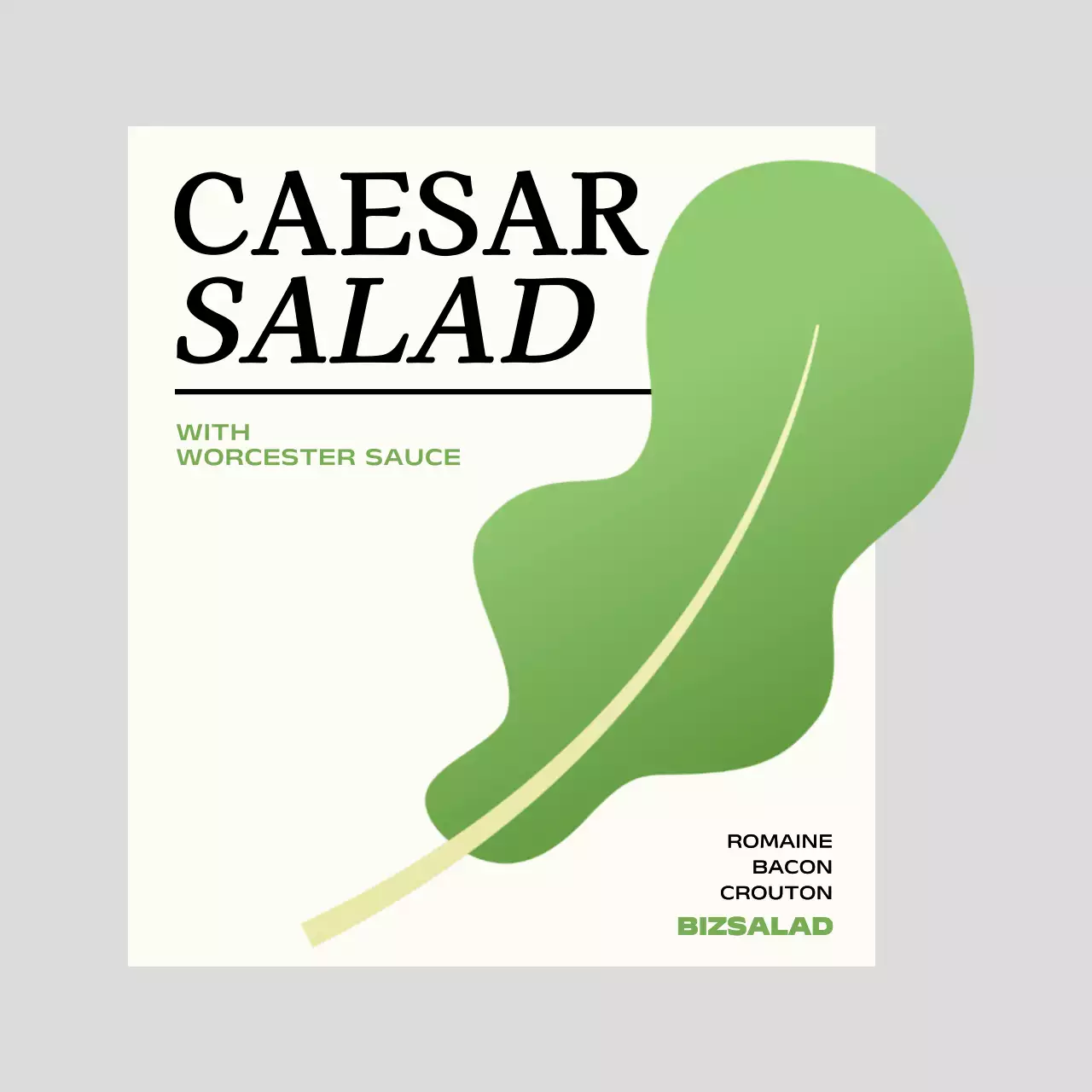 緑と赤の野菜のイラストが描かれたサラダラベル