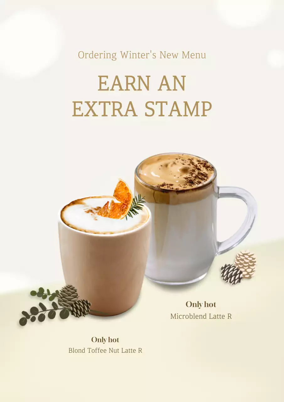 Beige Modern Coffee Promotion Poster