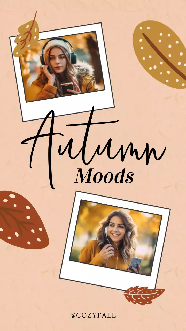 가을 분위기 콜라주 사진