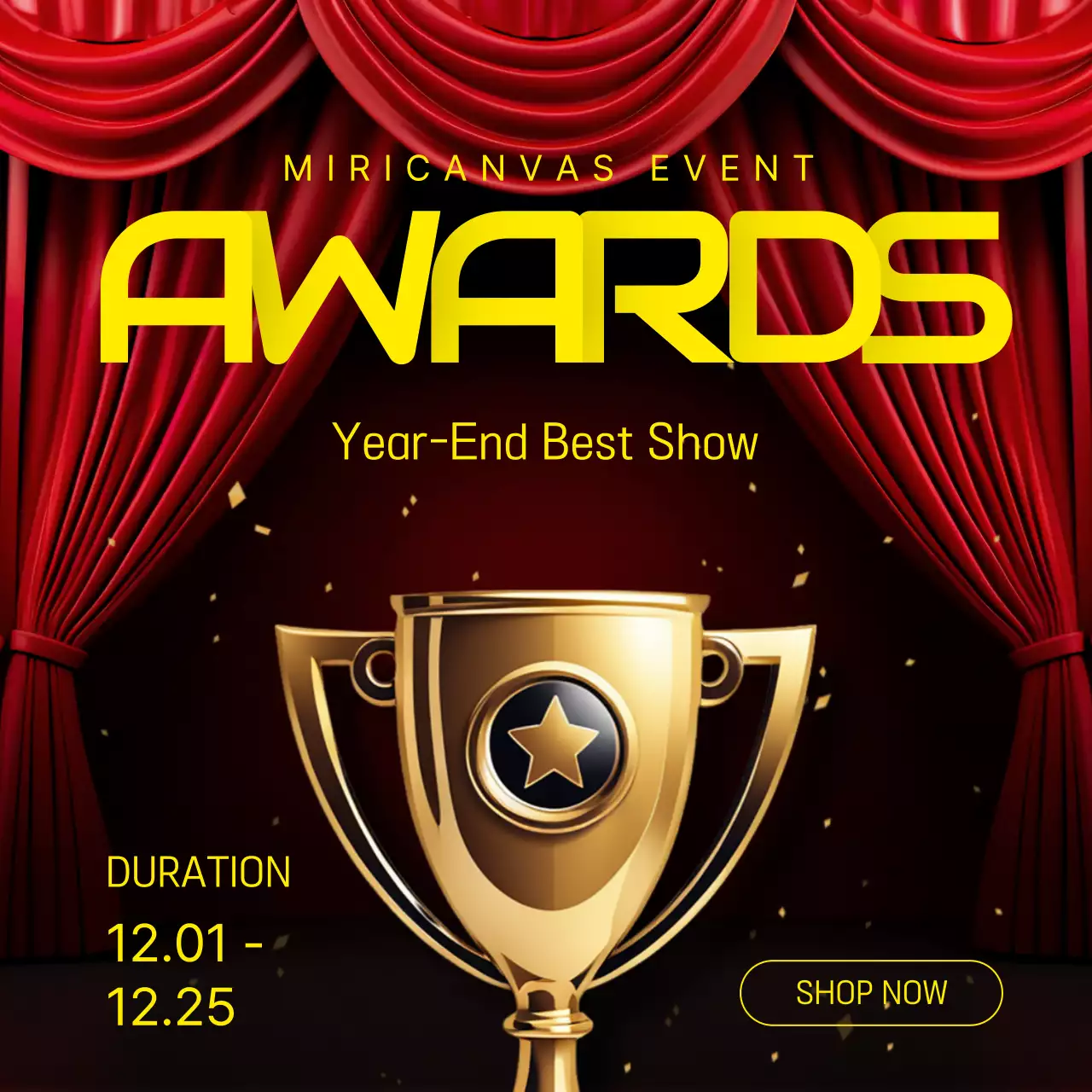 Red Elegant Awards Promotion Social Media Post