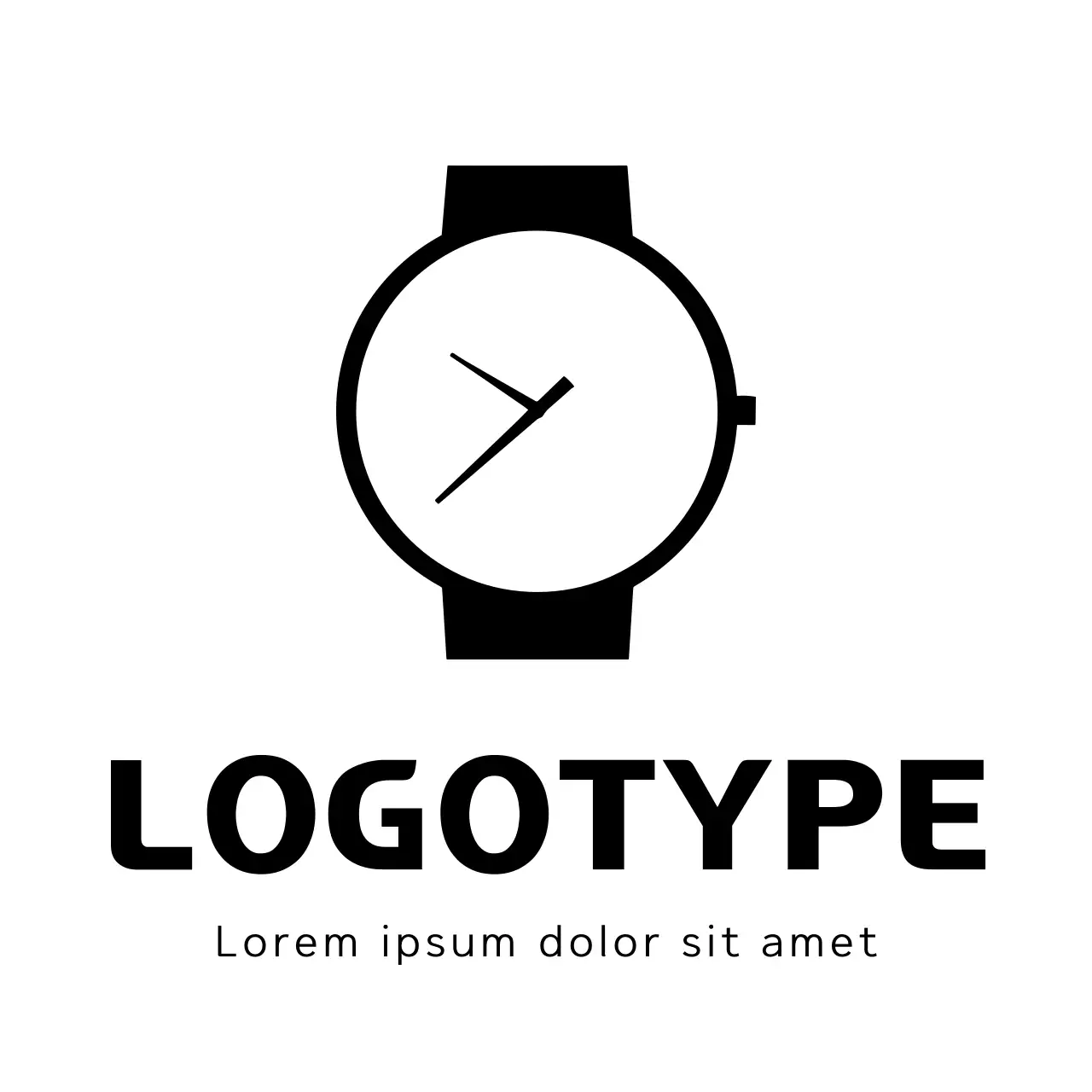 Black Minimal Design Logo