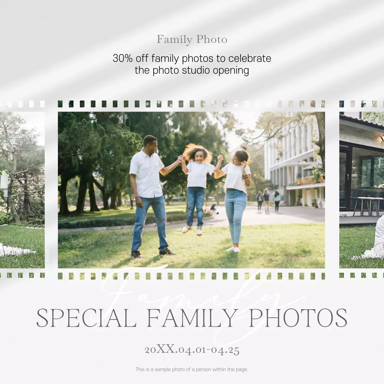 White Modern Family Promotion Social Media Post