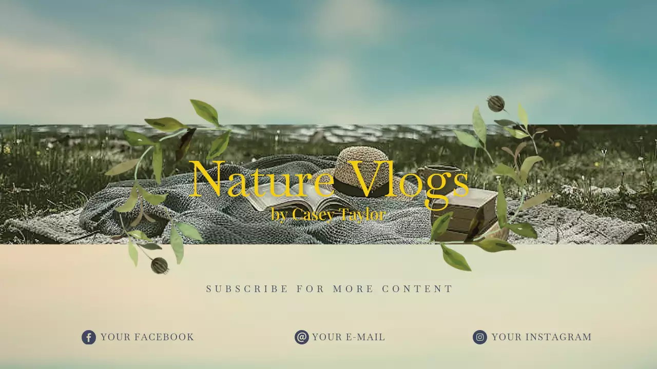 Green Rustic Nature Vlog YouTube Thumbnail