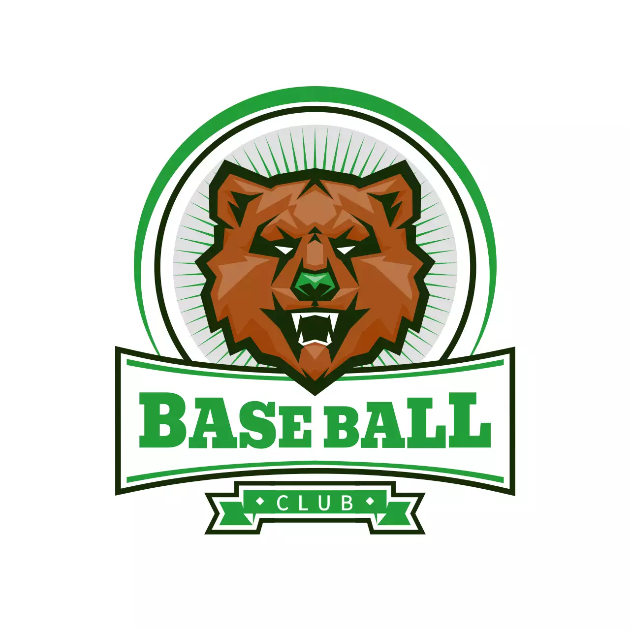 緑 クール 野球 ロゴ