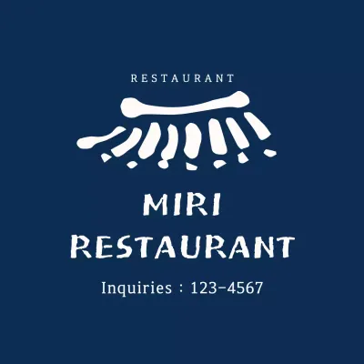 Navy Minimal Restaurant Promotion Instagram Post