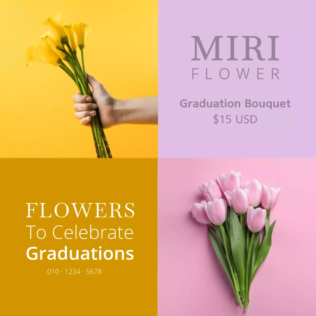 Yellow Modern Graduation Promotion Instagram Post