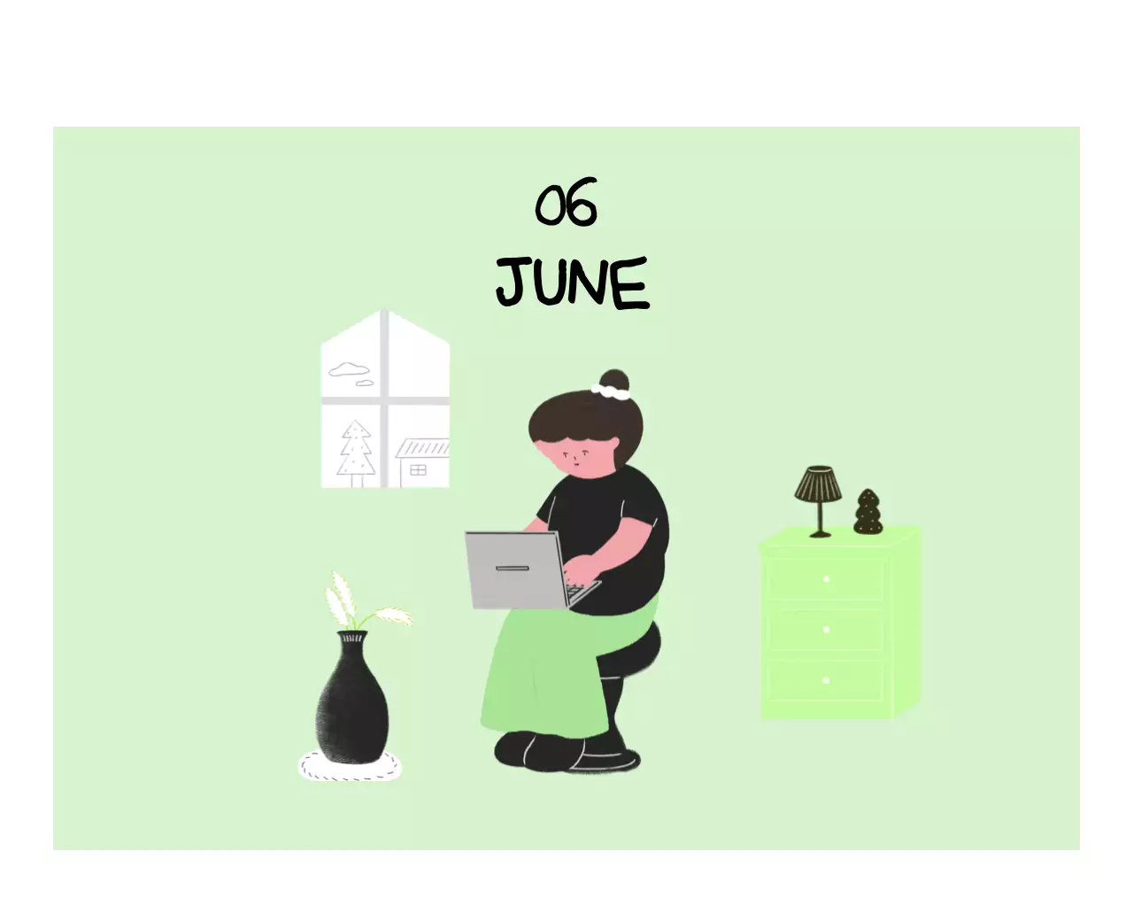 알록달록한 귀여운 일상 일러스트 컨셉