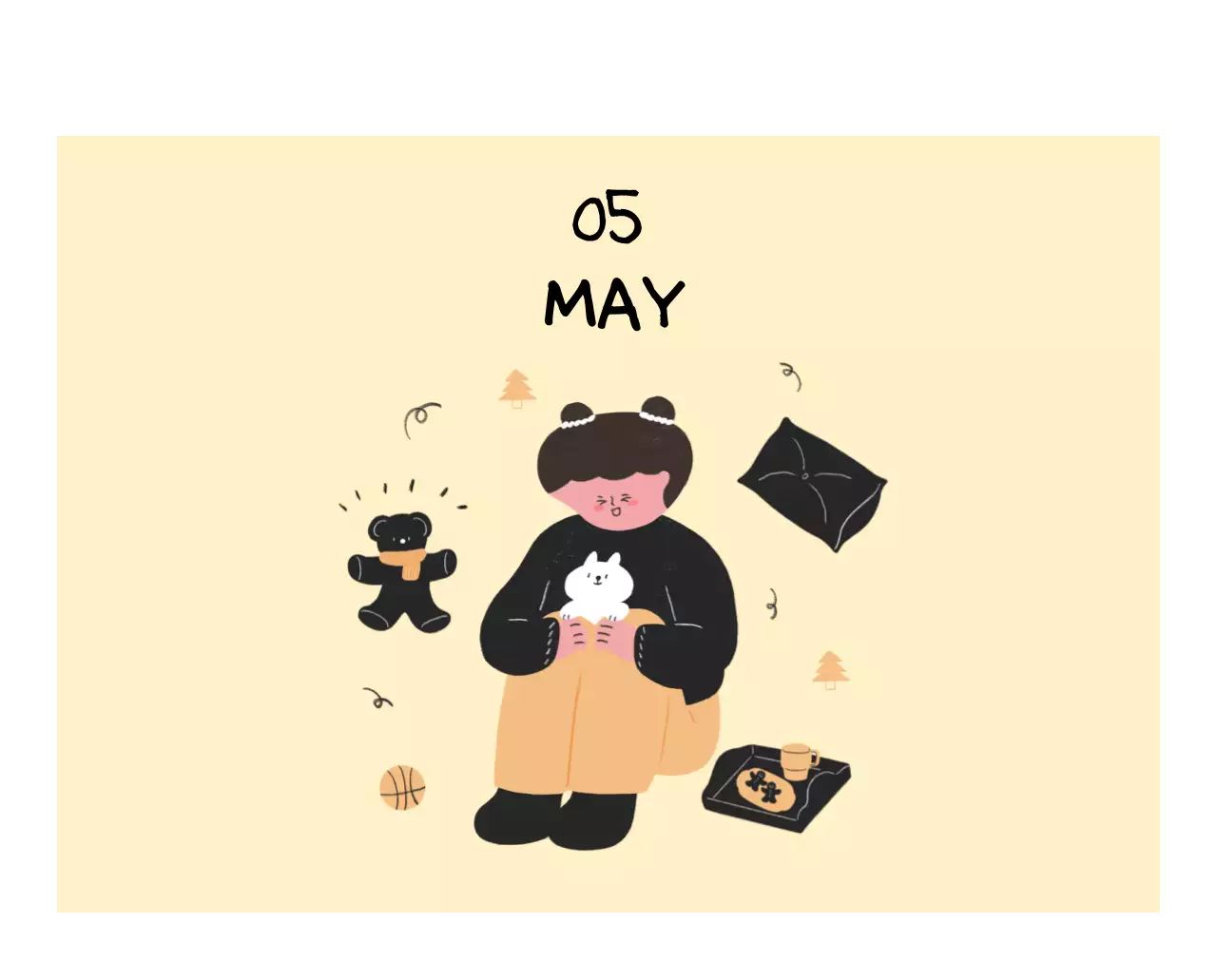 알록달록한 귀여운 일상 일러스트 컨셉