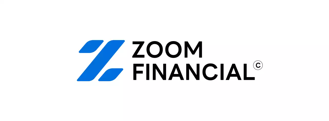 블루 색상의 제트 일러스트 로고가 있는 모던한 느낌의 금융 회사